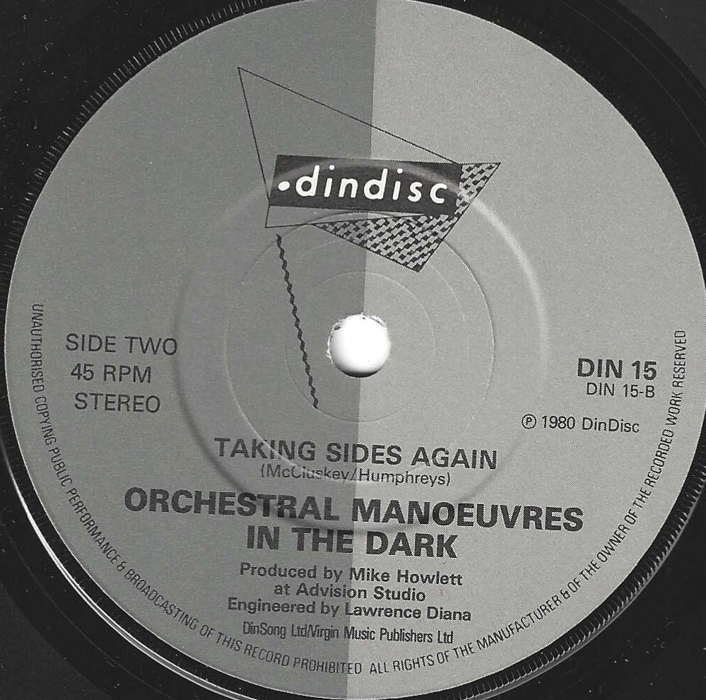 DIN 15 Messages Orchestral Manoeuvres in the Dark (OMD) Label